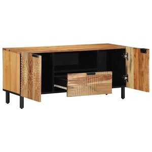 vidaXL Meuble TV Marron 105 x 33.5 x 46 cm Bois d'acacia massif