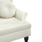 vidaXL Banc avec coussins crème 120 5x65x75 cm velours
