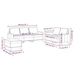 vidaXL Ensemble de canapés 3 Pièces avec coussins Marron Velours