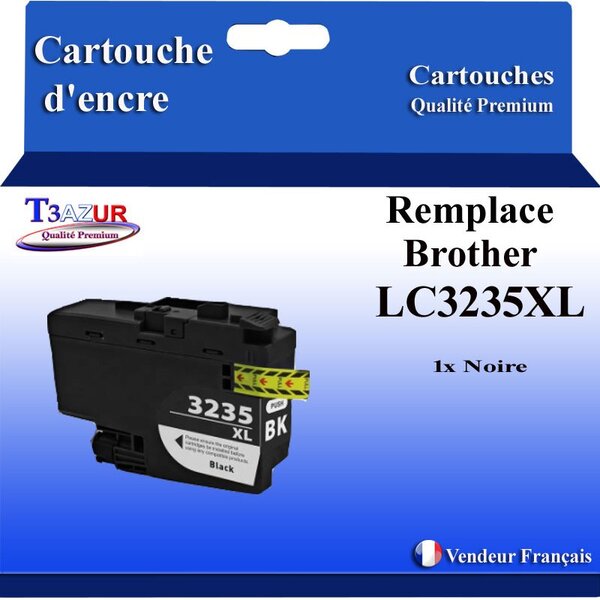 T3AZUR- Cartouche compatible avec Brother LC3235 XL Noire pour Brother DCP-J1100DW  MFC-J1300DW