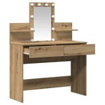 vidaXL Coiffeuse chêne artisanal 100 x 40 x 130 cm Bois d'ingénierie