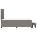 vidaXL Lit à ressorts avec tête de lit Taupe 120 x 190 cm tissu