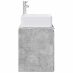 vidaXL Vanité de lavabo mural Gris béton 49 5 x 41 x 63 cm
