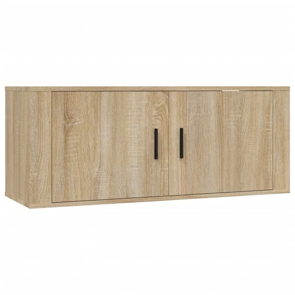 vidaXL Meuble TV mural Chêne Sonoma 100x34 5x40 cm