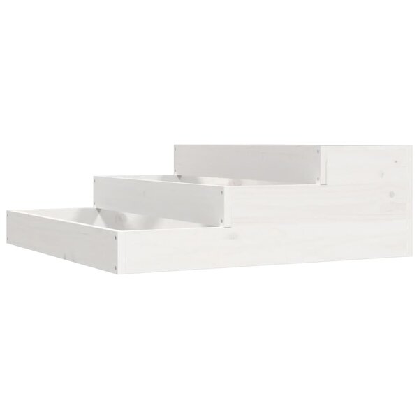 vidaXL Jardinière Blanc 78x78x27 cm Bois massif de pin