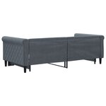 vidaXL Lit de jour avec gigogne sans matelas gris foncé 90x190 cm
