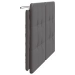vidaXL Coussin de tête de lit gris 120 cm similicuir