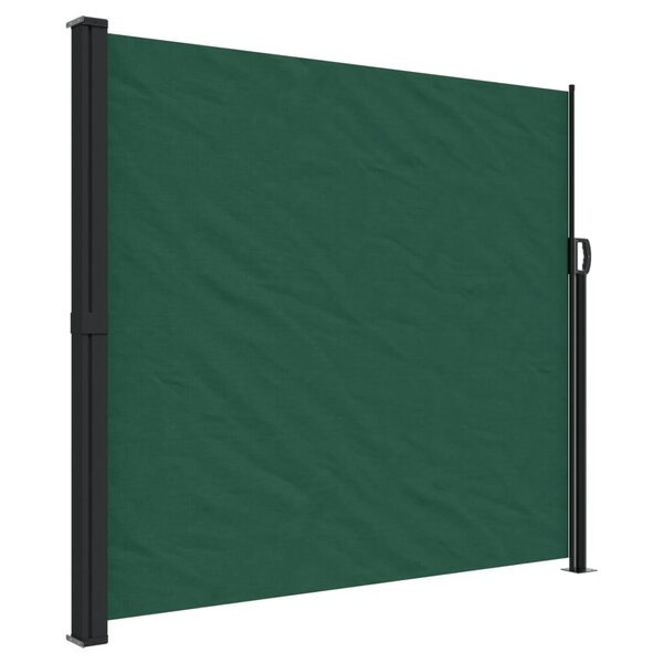 vidaXL Auvent latéral rétractable vert foncé 180x300 cm