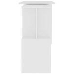 vidaXL Bureau d'angle Blanc 200x50x76 cm Bois d'ingénierie