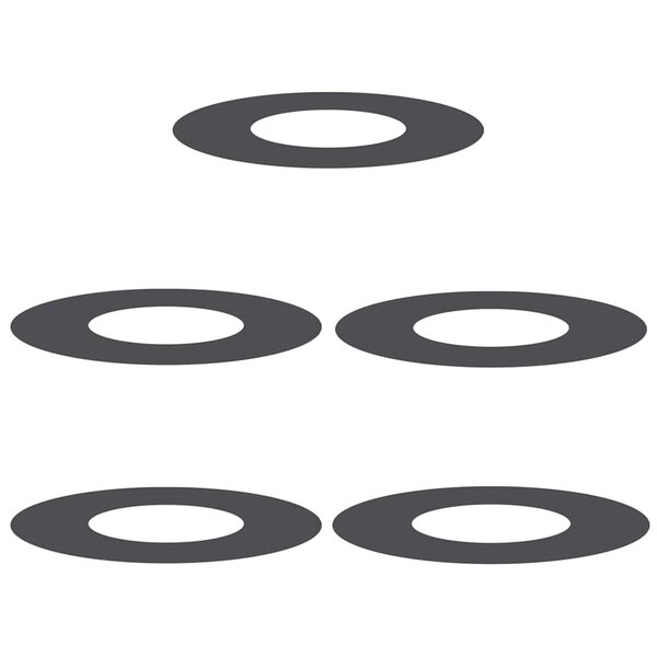 vidaXL adapté pour anneaux d'arbre plats 5 Pièces Noir Ø30 / 60 cm Acier