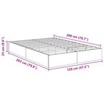 vidaXL Cadre de lit ottoman Gris béton 120 x 200 cm Bois d'ingénierie