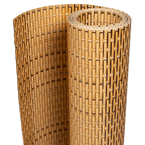 vidaXL Paravent de balcon marron clair 1000x80 cm résine tressée