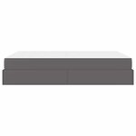 vidaXL Cadre de lit avec matelas Gris 160 x 200 cm Faux cuir