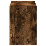 vidaXL Meuble TV mural avec lumières LED chêne fumé 100x31x45 cm