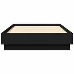 vidaXL Cadre de lit sans matelas noir 90x190 cm bois ingénierie