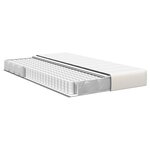 Matelas à ressorts ensachés vidaXL Crème Moyen 120x200x20 cm Tissu