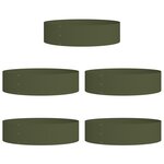 vidaXL Pots verts olives Vert olive Métal Grand