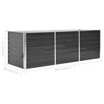 vidaXL Lit surélevé de jardin Anthracite 240x80x77 cm Acier galvanisé