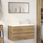 vidaXL Armoire de salle de bain suspendue chêne artisanal 80x38 5x45cm