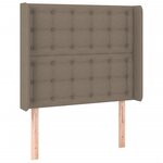 vidaXL Tête de lit à LED Taupe 83x16x118/128 cm Tissu