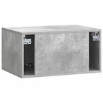 vidaXL Meuble TV mural 59 5 x 41 x 30 cm Gris béton Bois d'ingénierie