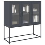 vidaXL Buffet anthracite 100 5x39x107 cm acier laminé à froid