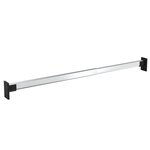 vidaXL Rails de garde-robe télescopiques 2 Pièces Argenté 58-100 cm