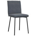 vidaXL Chaises à manger lot de 6 gris foncé velours