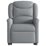 vidaXL Fauteuil inclinable de massage électrique Gris clair Tissu