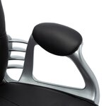 vidaXL Chaise de bureau pivotante Noir Similicuir