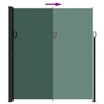 vidaXL Auvent latéral rétractable vert foncé 220x600 cm