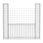 vidaXL Panier de gabion en forme de U Acier galvanisé 160x20x150 cm
