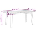 vidaXL Table Basse 90x45x40 cm en Bois Massif d'Acacia