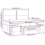 vidaXL Sommier à lattes de lit avec matelas Rose 200x200 cm Velours