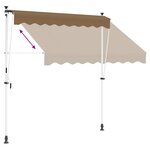 vidaXL Auvent rétractable manuel Beige 300 cm