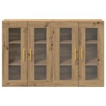vidaXL Armoires murales en chêne artisanal 2 pièces 69 5 x 34 x 90 cm en bois d'ingénierie