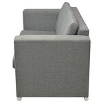 vidaXL Ensemble de canapés deux pièces Tissu Gris clair