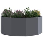vidaXL Jardinière Anthracite 90 x 90 x 35 cm Acier