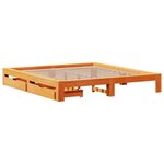vidaXL Cadre de lit sans matelas cire marron 180x200cm bois pin massif