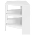 vidaXL MeubleTVd'Angle Blanc brillant 102x40 5x45cm Bois d'ingénierie