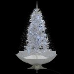 vidaXL Arbre de Noël neigeux avec base de parapluie Blanc 190 cm