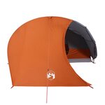 vidaXL Tente de camping à dôme 4 personnes orange imperméable