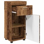 vidaXL Cabinet de salle de bain Bois ancien 37 x 31.5 x 82 cm