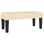 vidaXL Sommier à lattes de lit avec matelas crème 120x190 cm tissu
