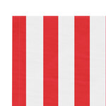 vidaXL Tissu de remplacement pour auvent rayures rouges et blanches