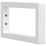 vidaXL Supports d'étagères pour lavabo 2 Pièces blanc rectangulaire acier