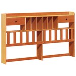 vidaXL Lit bibliothèque sans matelas cire marron 180x200 cm pin massif