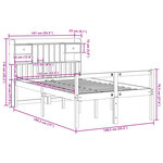 vidaXL Lit bibliothèque sans matelas cire marron 135x190 cm pin massif