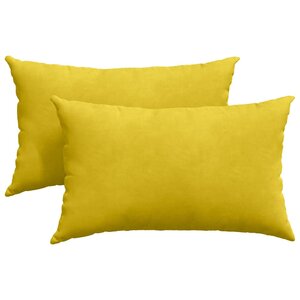 vidaXL Coussins de canapé 2 Pièces Jaune 50 x 30 cm