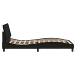 vidaXL Cadre de lit sans matelas Hanko noir 100x200 cm tissu